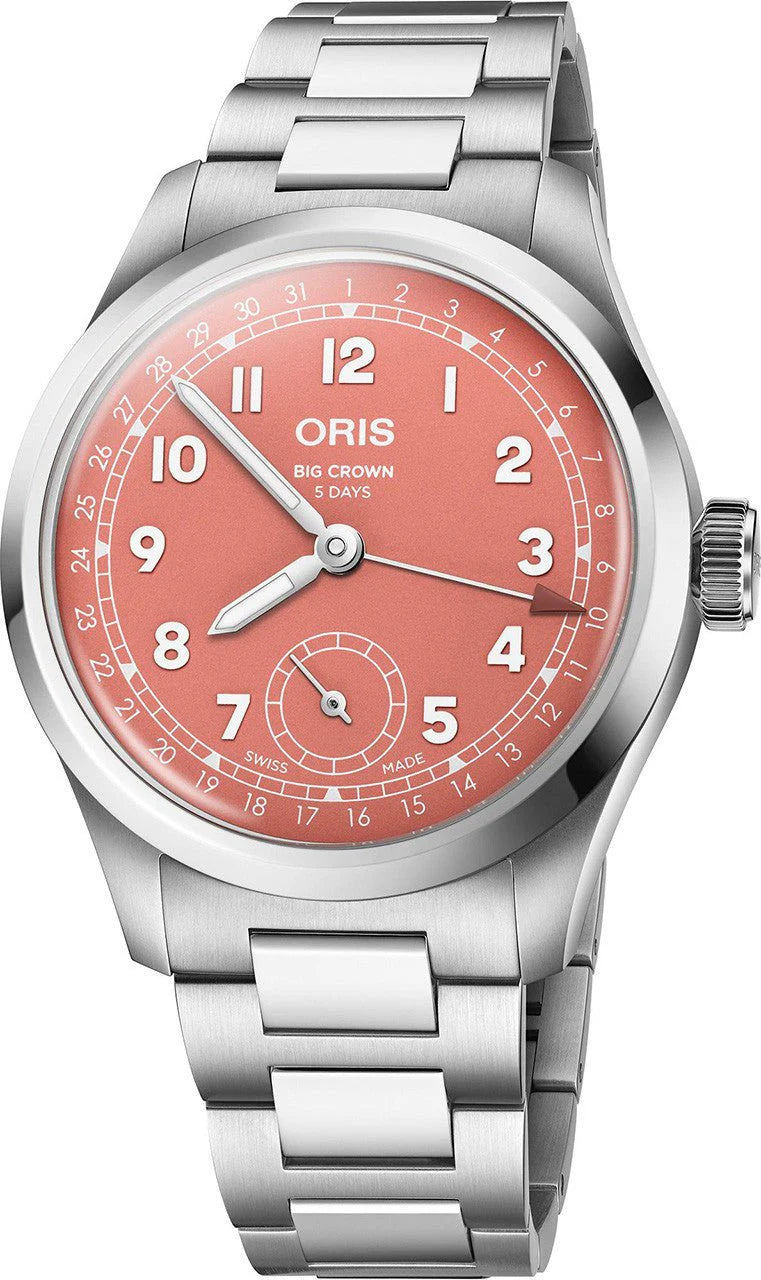 Oris Big Crown Cal. 403 - Dial: Red, arab num, Strap: MB steel