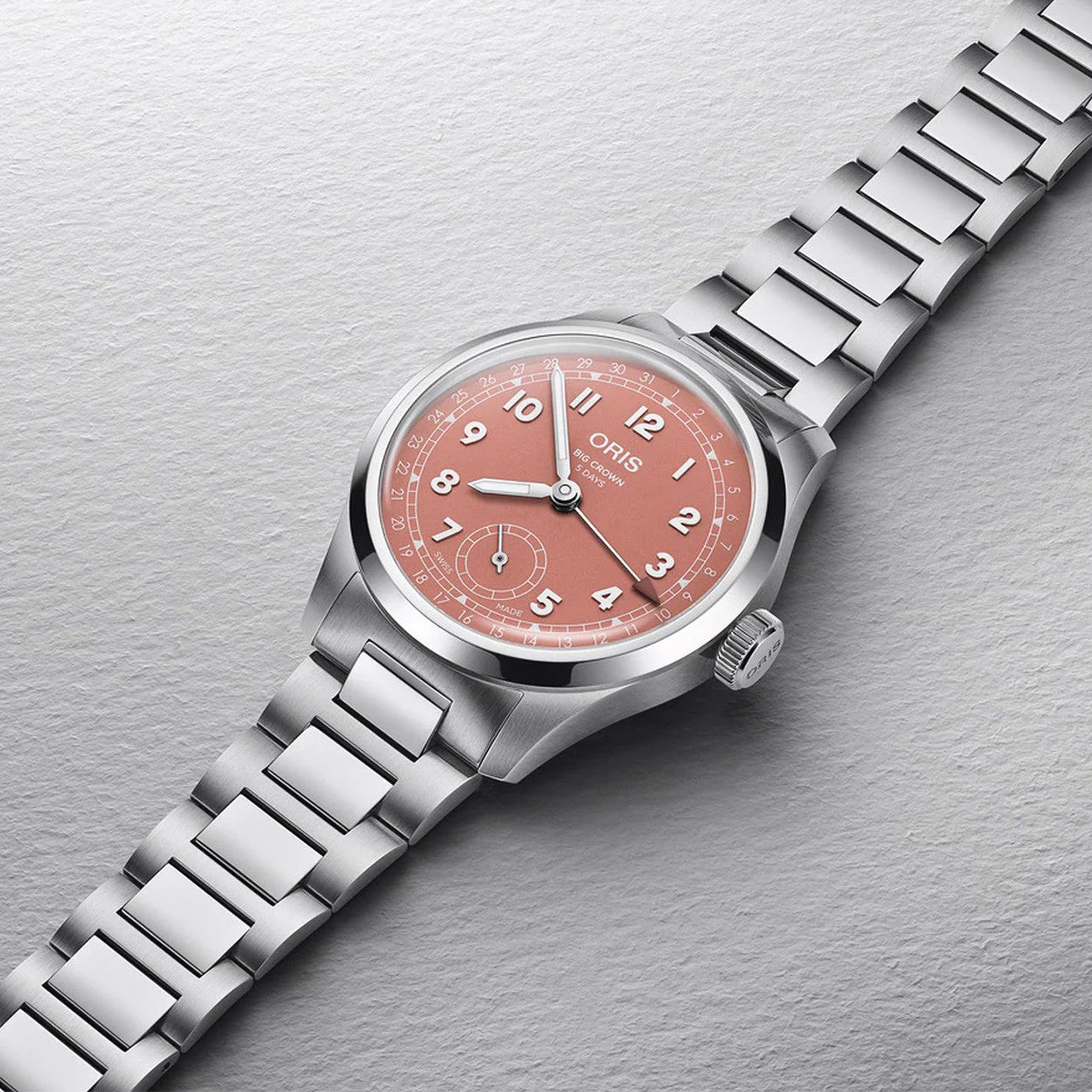 Oris Big Crown Cal. 403 - Dial: Red, arab num, Strap: MB steel