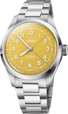 Oris Big Crown Pointer Date - Dial: Yellow, arab num, Strap: MB