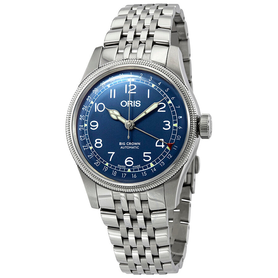 Oris Big Crown Pointer Date-Dial:blue,arab num,Metalbracelet steel