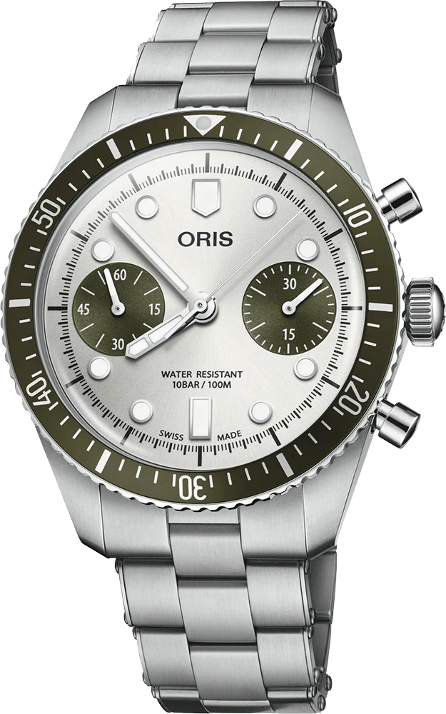 Divers Sixty-Five Chronograph - Dial: Silvered, Strap: MB steel polished