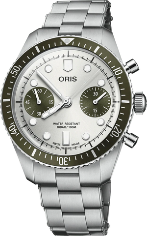 Divers Sixty-Five Chronograph - Dial: Silvered, Strap: MB steel polished