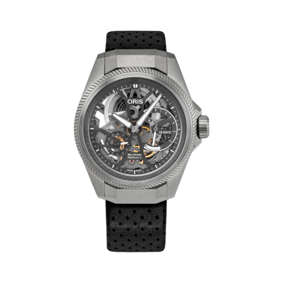 01 115 7759 7153-Set5 22 04TLC Oris BC ProPilot X Cal. 115 - Dial: Grey, Strap: Leather