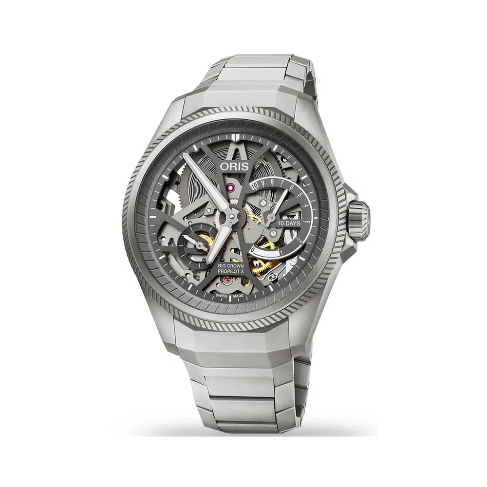 01 115 7759 7153-Set7 22 01 TLC Oris BC ProPilot X Cal. 115 - Dial: Grey, Strap: MB TITAN