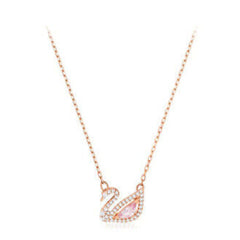 5469989 DAZZLING SWAN:NECKLACE CZMO/ROS