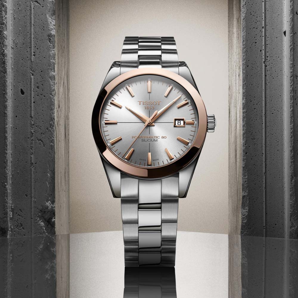Powermatic 80 Silicium Solid 18K Gold bezel Men's T9274074103100