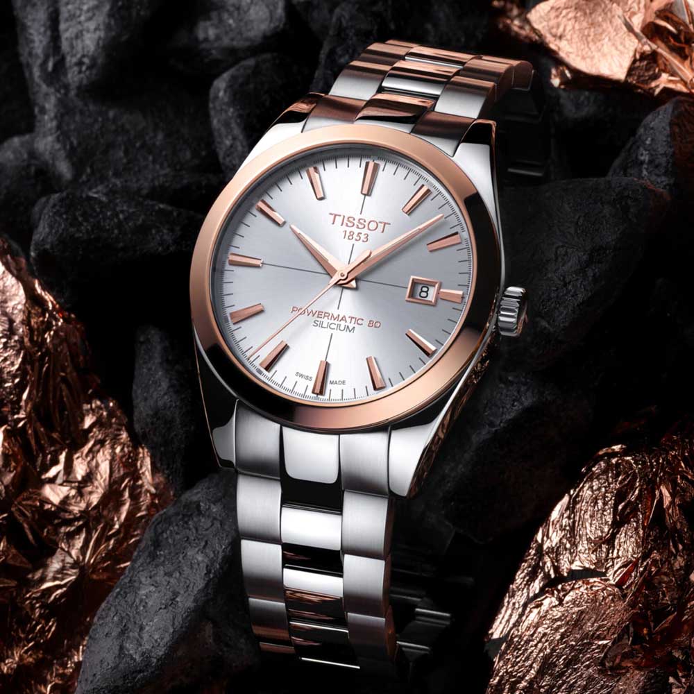 Powermatic 80 Silicium Solid 18K Gold bezel Men's T9274074103100